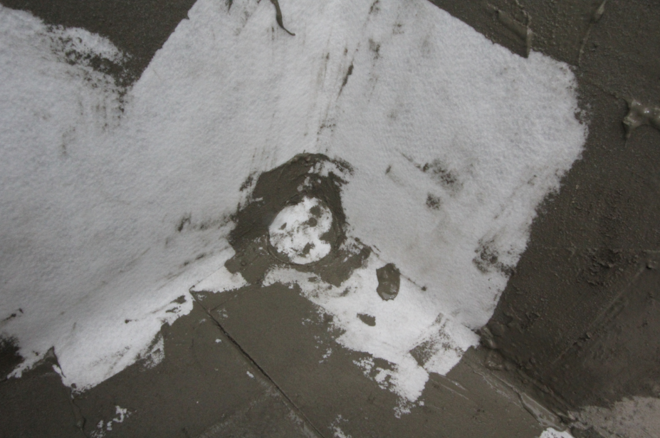 LOCA防水卷材濕鋪施工節點—陰角做法